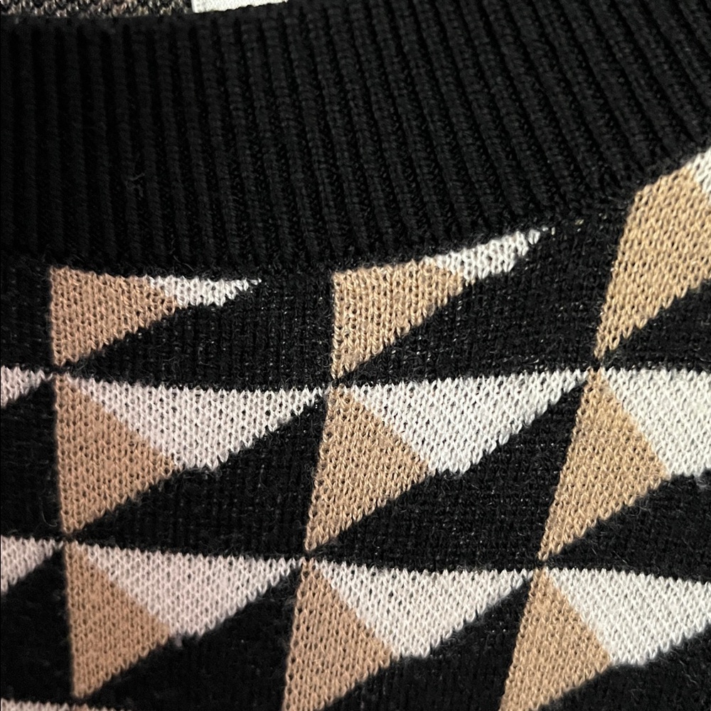 $225 Saunders Graphic Pattern Cropped Sweater Xl - image 5